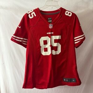 Nike Women’s San Francisco 49ers #85 Red Football Jersey Vernon Davis